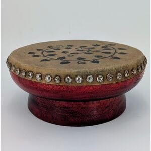 Rammana Wooden Drum Short Thai Hand Percussion Folk Art Asian Musical Instrument